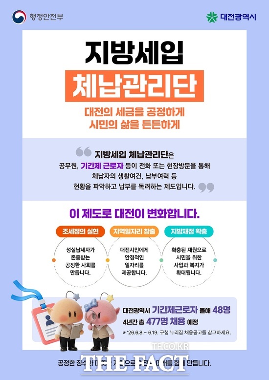 지방세입 체납관리단 운영 홍보 포스터. /대전시