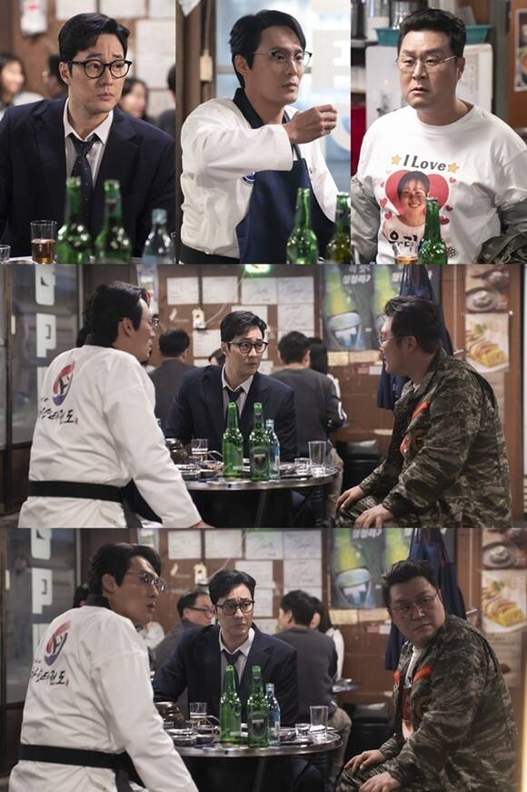 SBS 새 금토드라마 '김부장'에 출연하는 배우 소지섭 최대훈 윤경호(맨 위 왼쪽부터)의 스틸이 공개됐다. /SBS