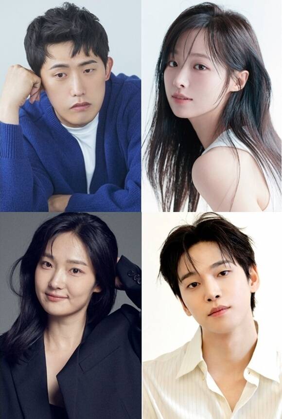 배우 민진웅 정보민 배윤규 이주연(왼쪽 위부터 시계방향)이 KBS2 새 토일드라마 '사랑이 온다'로 시청자와 만난다. /고스트 스튜디오, 아우터유니버스, 엘줄라이엔터테인먼트, FN엔터테인먼트