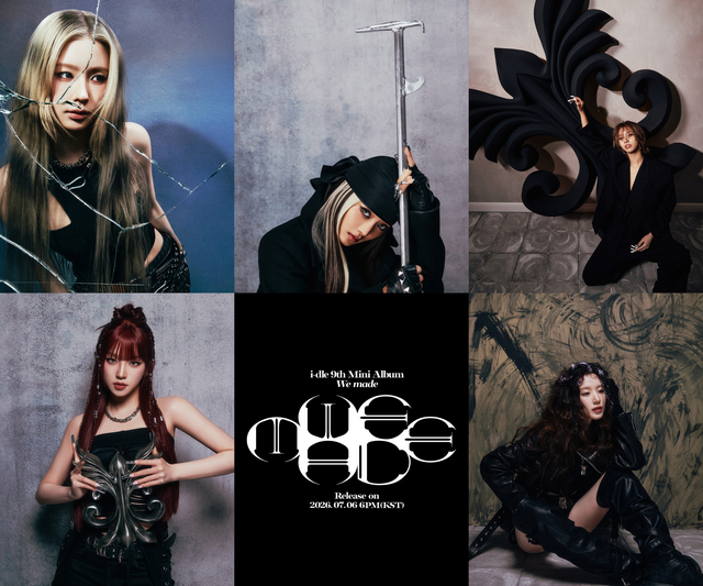 그룹 아이들은 아홉 번째 미니앨범 'We made'의 선공개곡 'Crow'를 14일 오후 10시에 뮤직비디오를 먼저 공개하고 15일 오후 6시에 음원을 발매할 예정이다. 이처럼 K팝 업계에는 뮤직비디오 공개와 음원 발매 시간을 달리하는 방식이 늘고 있다./큐브엔터테인먼트