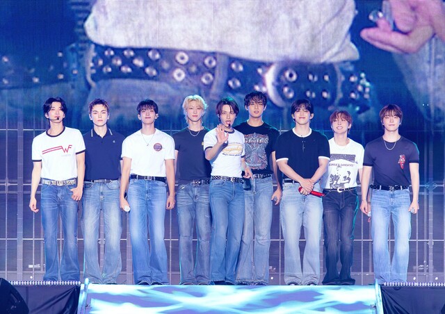 세븐틴은 다채로운 유닛 조합과 활동을 통해 하나의 '슈퍼 플랫폼'으로 자리 잡았다. 사진은 지난 5월 9명의 멤버가 일본에서 팬미팅을 했을 당시 모습. /플레디스엔터