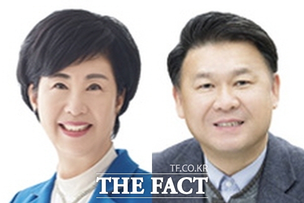 엄소영(왼쪽) 제10대 천안시의회 의장 내정자·권오중(오른쪽) 부의장 내정자. /천안시의회