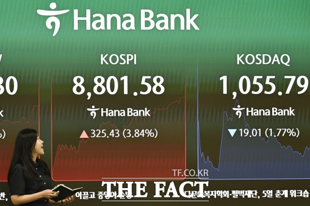 17일 코스피는 전날보다 1.58% 상승한 8864.24에 장을 마감했다. /송호영 기자