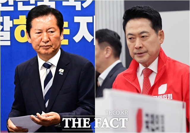정청래 더불어민주당 대표와 장동혁 국민의힘 대표가 지방선거 후 당내 비판의 중심에 섰다. /더팩트 DB