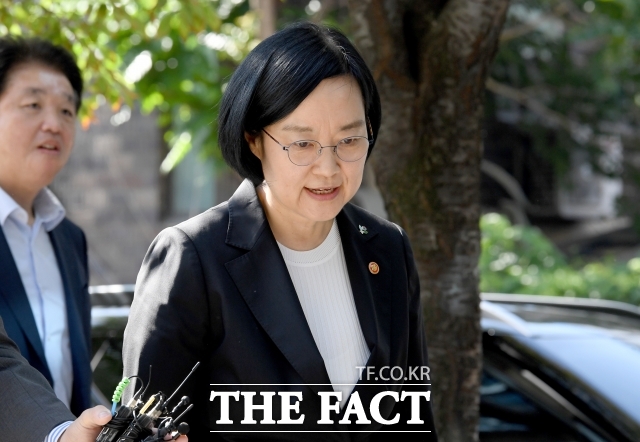 한성숙 국무총리 후보자는 22일 오전 서울 종로구 금융감독원 연수원에서