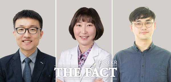 건양대 의과대학 박환우 교수 연구팀이 23일 과학기술정보통신부와 한국연구재단이 주관하는 '2026년도 기초연구실지원사업(BRL)' 심화형 신규과제에 최종 선정됐다. 왼쪽부터 박환우 건양의대 세포생물학교실 교수, 윤세희 건양대병원 신장내과 교수, 한대원 건양의대 세포생물학교실 교수 /건양대병원