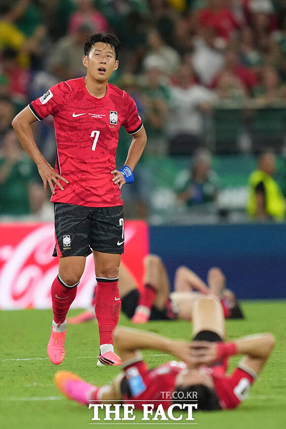'32강 자력 진출' 무산된 대한민국 대표팀. /몬테레이=AP.뉴시스