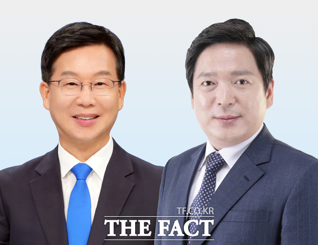 박병규 광주시 광산구청장 당선인(왼쪽)과 김병내 광주시 남구청장 당선인. /광주시 광산구·남구