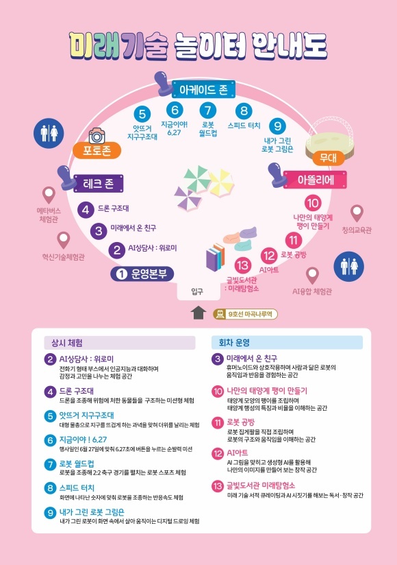 서울시가 '서울퓨처랩 미래기술 놀이터'를 오는 27일 서울퓨처랩과 마곡광장 일대에서 개최한다. 서울퓨처랩 축제 프로그램 포스터. /서울시