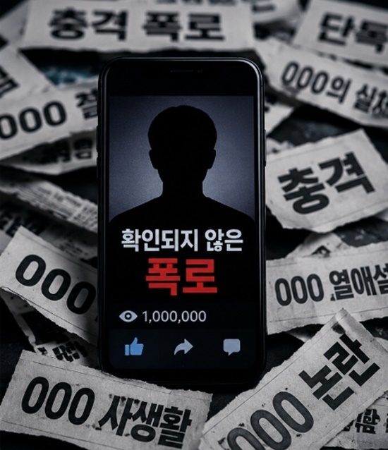 연예계 사생활 논란, 악순환으로 반복되는 현실에 우려의 목소리가 나오고 있다. 그동안 연예계는 확인되지 않은 제보 또는 의도된 가짜 뉴스가 순식간에 기사화되고 그 과정에서 법적 판단보다 여론의 판결이 먼저 내려지는, 이른바 여론 재판의 폐해가 반복돼 왔다. /AI 이미지