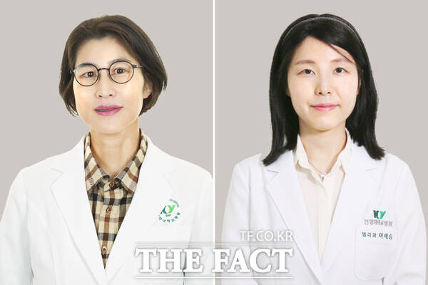 건양대 의과대학 병리학교실 이정의(왼쪽)·이혜승 교수(오른쪽) 연구팀이 30일 갈색지방세포의 '일차섬모(primary cilia)'가 신생아의 체온 유지와 에너지 대사를 조절하는 핵심 역할을 수행한다는 사실을 세계 최초로 규명했다. /건양대학교병원