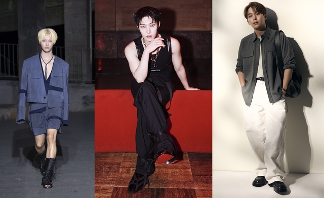 에이티즈 성화가 송지오 앰배서더로 파리 패션위크 런웨이를 걸었고 민기와 종호는 각각 패션위크의 다른 이벤트에 참석해 자리를 존재감을 뽐냈다. /송지오, 크리스찬 루부탱, 아미