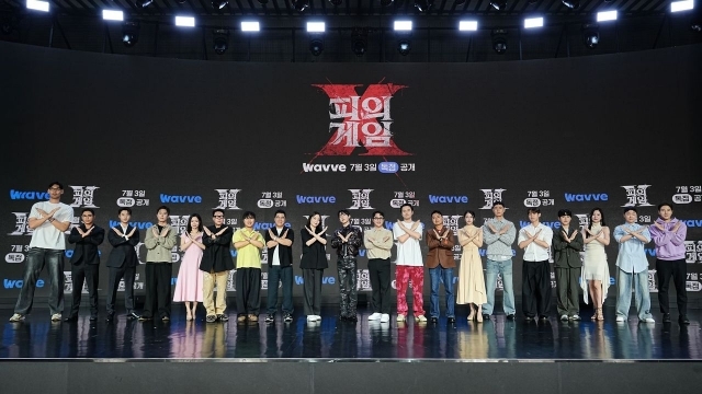 '피의 게임X' 출연자들이 제작발표회에 참석해 다양한 얘기를 나눴다. /웨이브