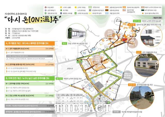 충남 아산시 온양6동 온주마을 '우리동네살리기' 사업 계획도. /충남도