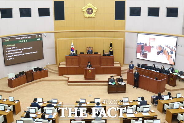 7일 대전시의회 제297회 임시회 제1차 본회의가 진행되고 있다. /정예준 기자