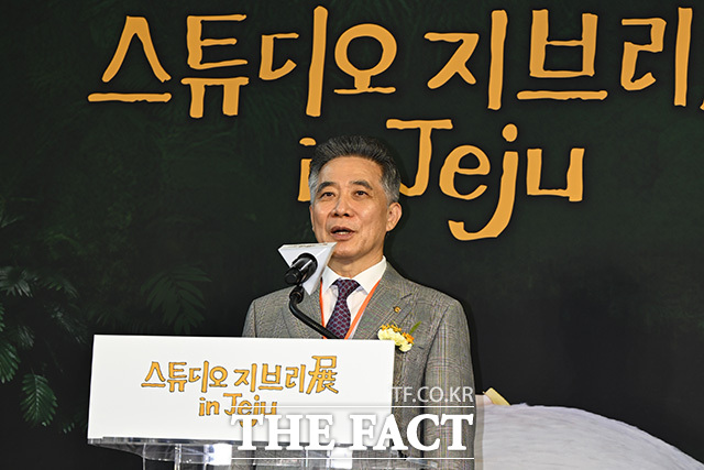 곽영빈 대원방송 부회장이 참석해 축사를 하고 있다.
