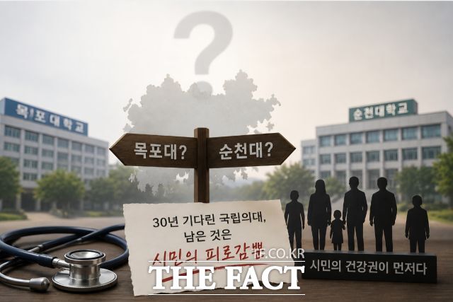 30여년 기다린 전남 국립의과대학 설립이 대학 및 지역 간 갈등으로 결론이 나지 않자 시민들은 허탈감과 함께 피로감을 느끼고 있다. /AI생성 이미지