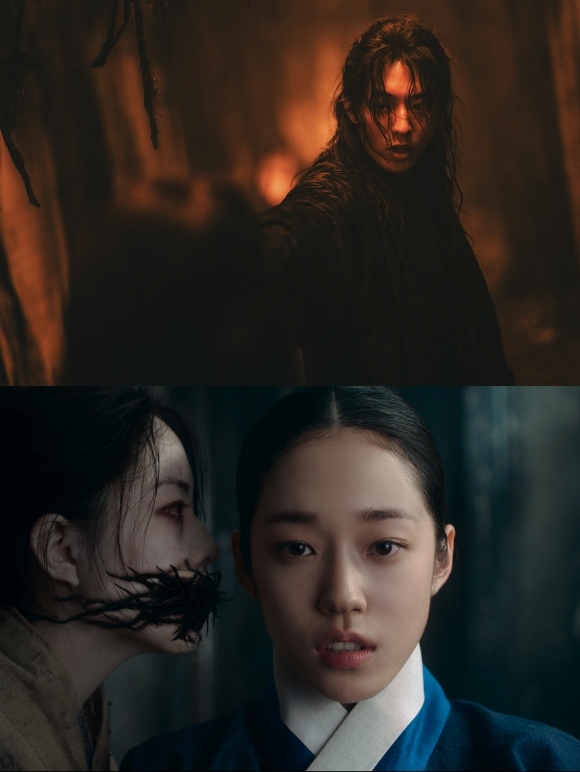 넷플릭스 새 오리지널 시리즈 '동궁'은 귀의 세계를 넘나드는 능력을 가진 구천과 귀신의 소리를 듣는 궁녀 생강이 왕의 명을 받고 동궁에 얽힌 저주를 파헤치는 이야기를 그린다. /넷플릭스