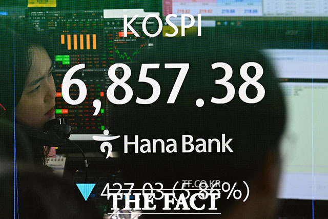 삼성전자와 SK하이닉스 주가가 표시되고 있다.