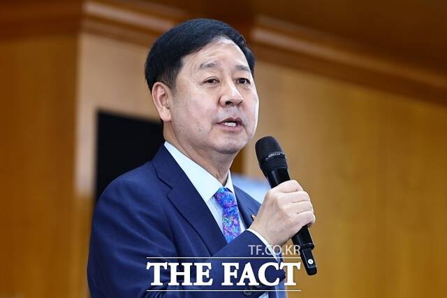 구윤철 경제부총리 겸 재정경제부 장관이 16일 오전 서울 중구 은행회관에서 열린 부동산 세제 국민 의견 경청 토론회에서 발언하고 있다. /뉴시스