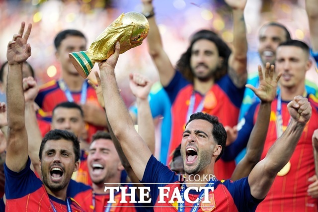 스페인이 20일(한국시간) 뉴욕 뉴저지 스타디움에서 열린 2026 FIFA 북중미 월드컵 아르헨티나와의 결승전에서 아르헨티나를 꺾고 우승했다. /AP. 뉴시스