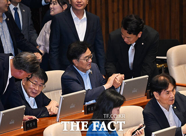 우원식 전 국회의장이 20일 오후 서울 여의도 국회에서 열린 제437회 국회(임시회) 제1차 본회의에 참석하고 있다. /국회=배정한 기자