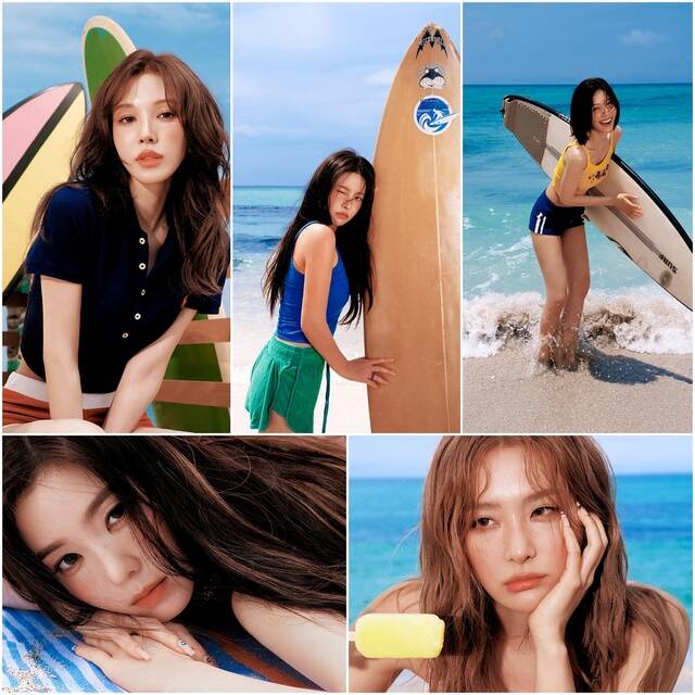 웬디 예리 조이 슬기 아이린(왼쪽 위부터 시계 방향)이 신보에 담아낼 여름은 뙤약볕보다는 '깊어가는 여름밤의 서늘함과 낭만'에 가깝다. /SM엔터