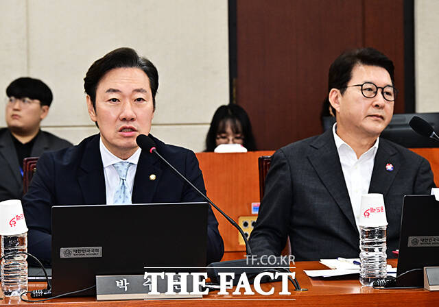 의사진행 발언하는 박수민 국민의힘 의원.