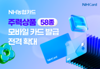  NH농협카드, 모바일 단독 카드 58종으로 확대