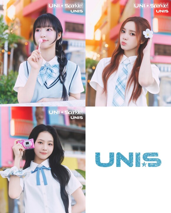 유니스는 31일 'UNI☆Sparkle!'을 발표하고 본격적인 현지 활동을 시작한다. 사진은 유니스의 방윤 엘리시아 임서원(왼쪽위부터 시계방향)의 모습./F&F엔터테인먼트