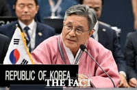  유네스코 세계유산위원회에서 발언하는 허민 국가유산청장 [포토]