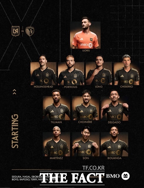 26일 캔자스시티전에 나선 LAFC의 스타팅 멤버./LAFC