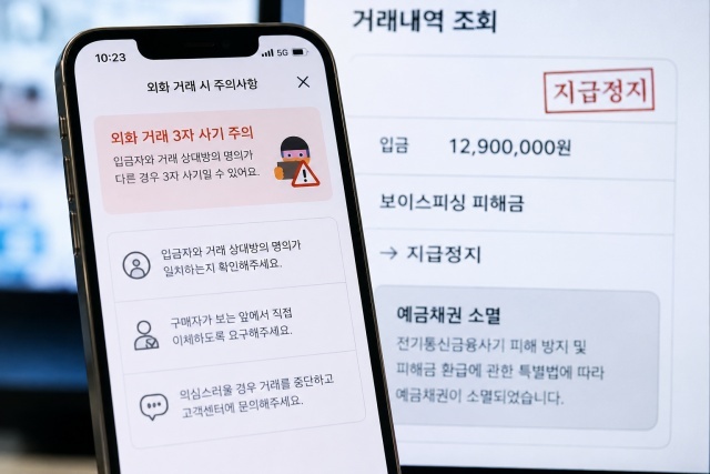 중고거래 플랫폼 당근마켓에서 외화를 판매하다 보이스피싱 피해금이 입금돼 계좌가 묶인 판매자가 금융감독원에 예금을 돌려달라고 요구했지만 받아들여지지 않았다. /챗GPT 생성