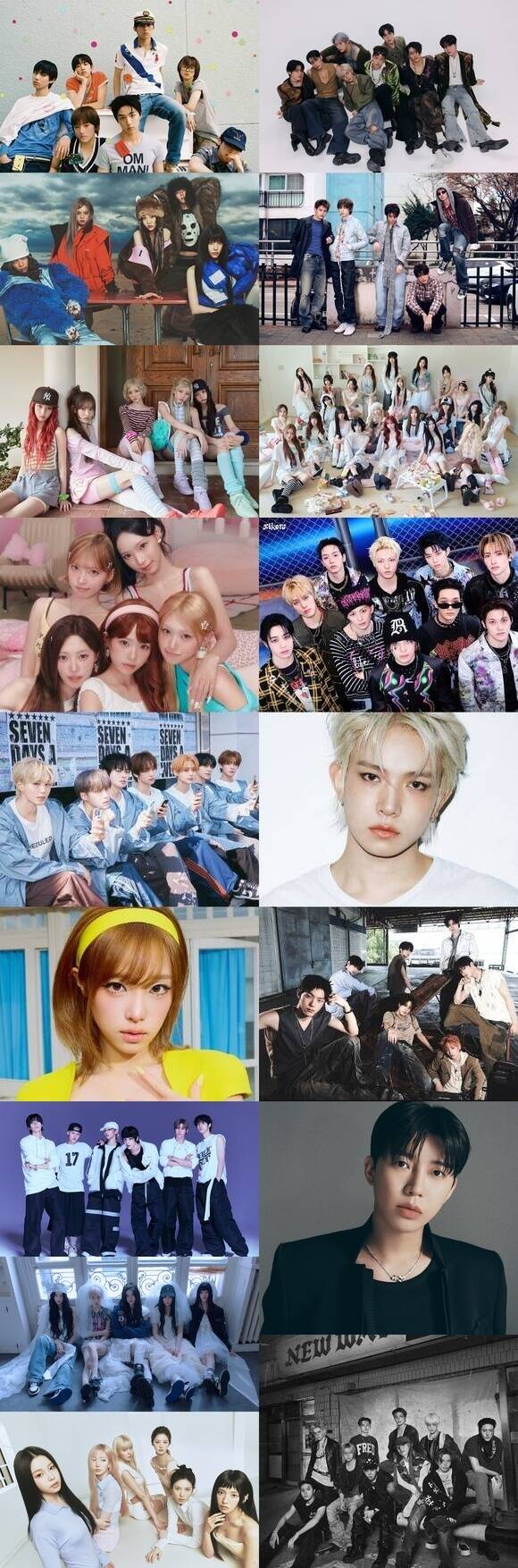 '2026 더팩트 뮤직 어워즈' 라인업 17팀이 모두 공개됐다. 아이딧, 에이티즈, 코르티스, 트리플에스, 싸이커스, 알파드라이브원, 임영웅, 트레저, 엔믹스, 아일릿, 라이즈, 최예나, 클로즈 유어 아이즈, 리센느, 키키, 올데이 프로젝트(이상 왼쪽 위부터 시계방향) /각 소속사