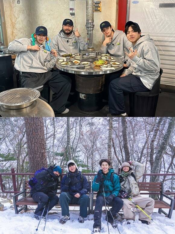 넷플릭스 '대체 왜 등산을 하는 건데?' 제작진이 카더가든 도운 이채민 타잔의 케미스트리를 담은 스틸을 공개했다. /넷플릭스