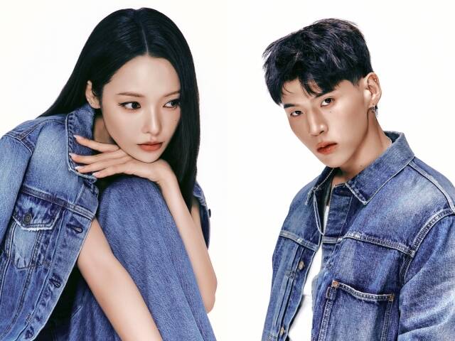 카드의 전소민(왼쪽)과 BM은 팬에게 받은 사랑을 조금이나마 돌려주는 것을 첫 정규앨범의 목표로 꼽았다./DSP미디어