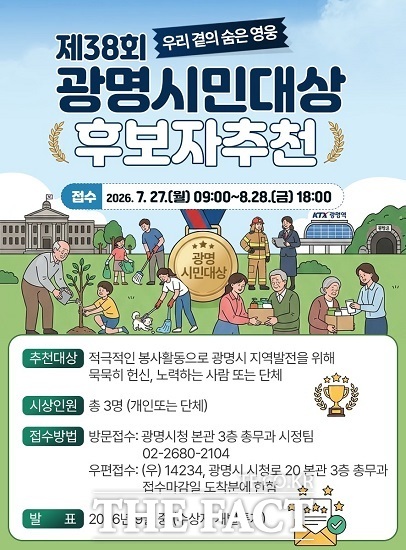 ‘광명시민대상’ 후보 공모 포스터. /광명시