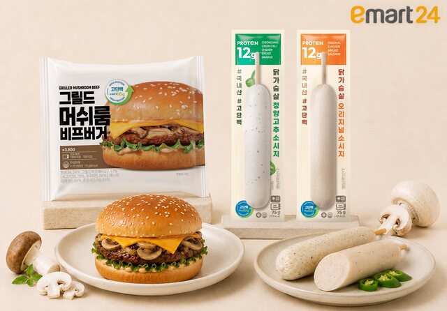 이마트24는 식품의약품안전처 영양기준을 반영한 협업 간편식 3종을 선보였다. 웰니스 콘셉트 먹거리인 '가뿐한입'을 통해 내놓는다. /이마트24