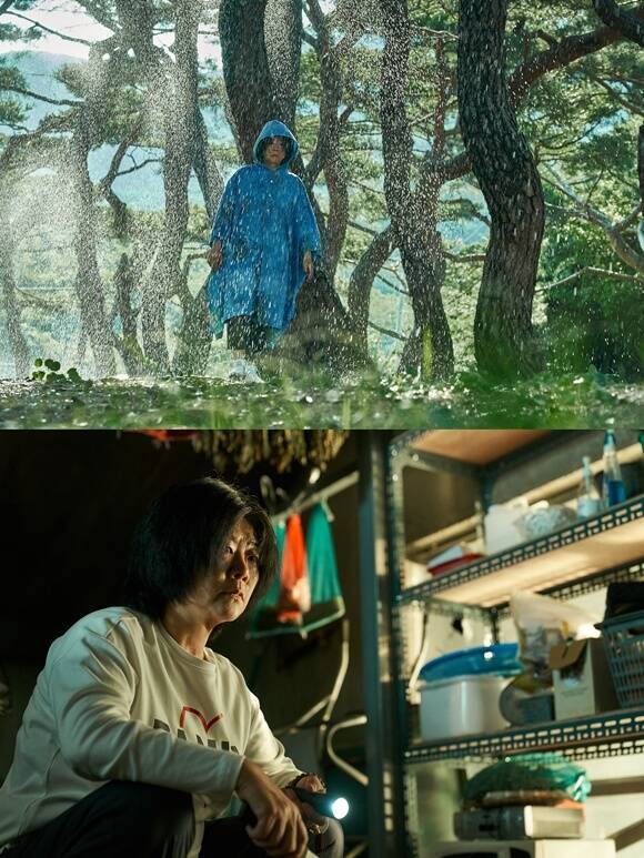 영화 '경주기행'이 엄마 옥실 역을 맡은 배우 이정은의 스틸을 공개했다. /롯데엔터테인먼트