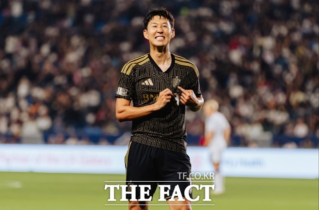LAFC의 공격수 손흥민이 2일 밴쿠버 화이트캡스와 2026 MLS 19라운드 원정경기에서 올스타전 포함 5경기 연속골을 기록했다./LAFC