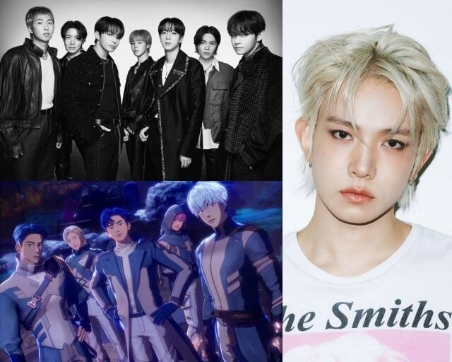 '더팩트 뮤직 어워즈(THE FACT MUSIC AWARDS, TMA)' 팬앤스타 'TMA 베스트 뮤직 – 여름' 결선 투표가 진행된 가운데, 방탄소년단, 에반, 플레이브(왼쪽 위부터 시계방향) TOP3에 이름을 올렸다. /빅히트 뮤직, 빌리프, 블래스트