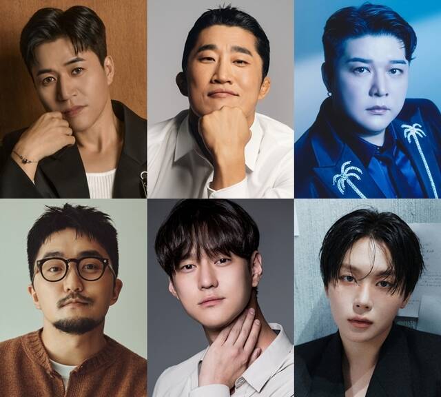 방송인 김종민 김동현, 슈퍼주니어 신동, 세븐틴 승관, 배우 고경표, 방송인 유병재(왼쪽 위부터 시계방향)가 새 예능프로그램 '대탈출'로 시청자들과 만난다. /각 소속사 제공