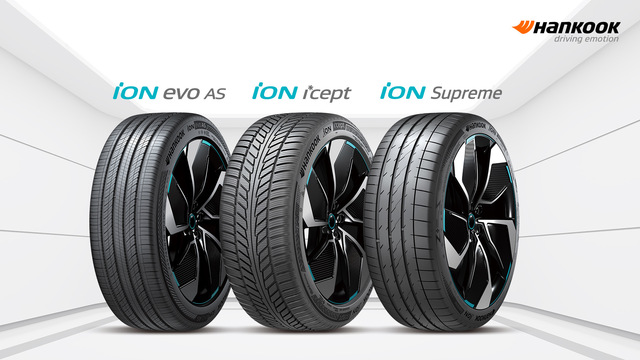 한국타이어가 BMW i7에 전기차 전용 타이어 브랜드 아이온(iON) 제품군 3종을 공급한다. /한국타이어