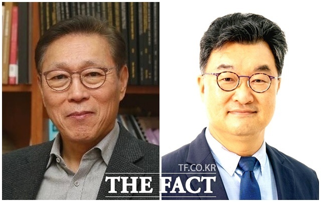 이재명 대통령이 7일 규제합리화위원회 부위원장에 김태유(왼쪽) 서울대 교수를, 국립외교원장에 김흥규 아주대 교수를 각각 임명했다. /청와대