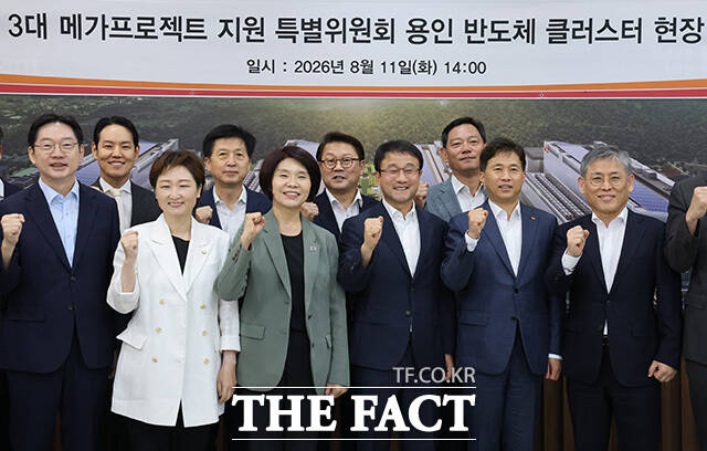 기념촬영하는 더불어민주당 3대 메가프로젝트 지원 특별위원회. /국회사진기자단