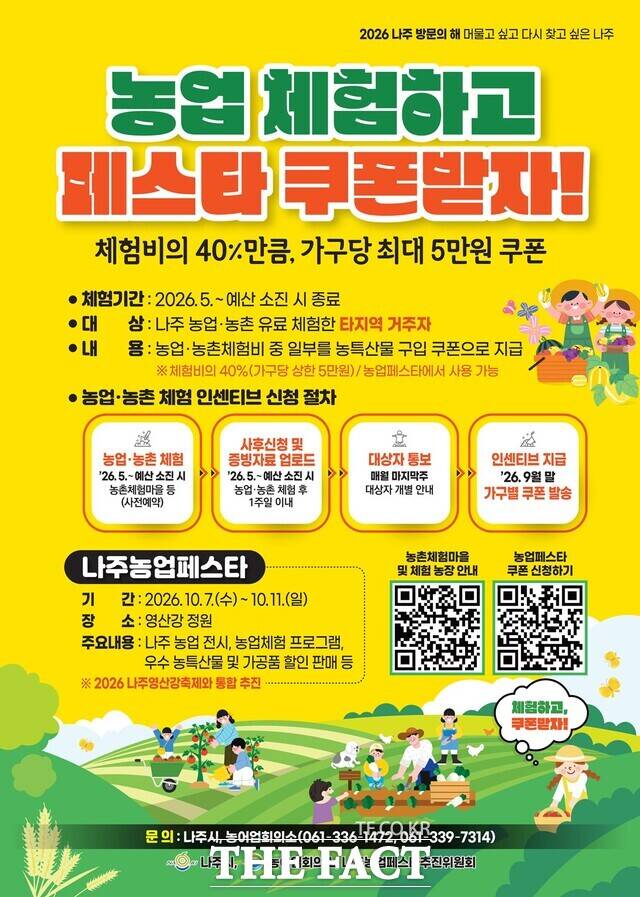 나주농업페스타 쿠폰 안내 웹자보. /나주시