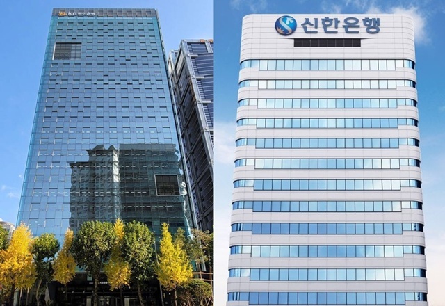 신한은행이 올해 상반기 당기순이익에서 KB국민은행을 앞서며 리딩뱅크 경쟁에서 우위를 점했지만 건전성에서는 상대적으로 부진한 성적표를 받았다. /각 사