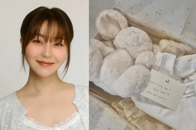 배우 서혜원(왼쪽)이 아기 옷 사진과 함께 임신 소식을 알렸다. /서혜원 소셜 미디어