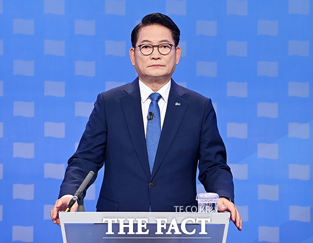'민주당 전당대회 D-5' 마지막 TV토론 앞둔 당대표 후보들. /국회사진기자단