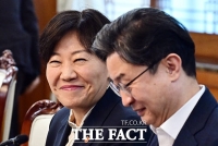  즐거운 대화 나누는 송미령 장관과 이억원 금융위원장 [포토]